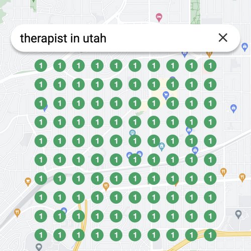 Ranking #1 as a therapist on Google Maps in Utah